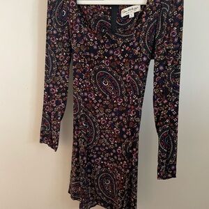 Miss Selfridge Floral Paisley Long Sleeve Dress